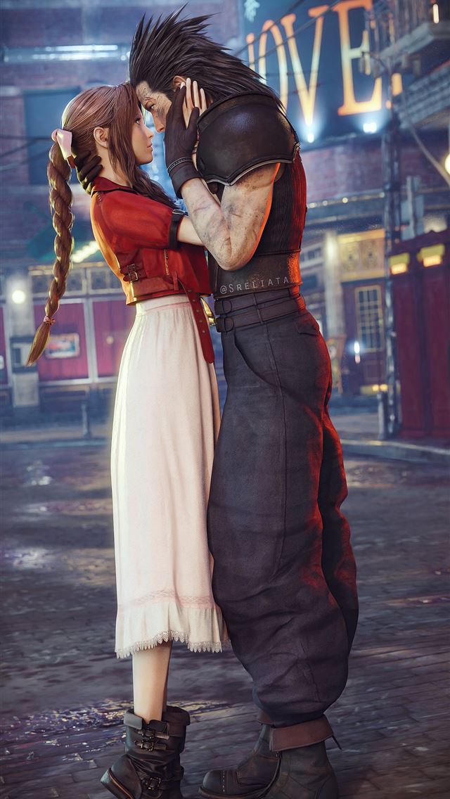 640x1136 aerith gainsborough and cloud strife final fantasy... - 2020 games iPhone Wallpaper