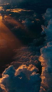 clouds during golden hour wallpaper