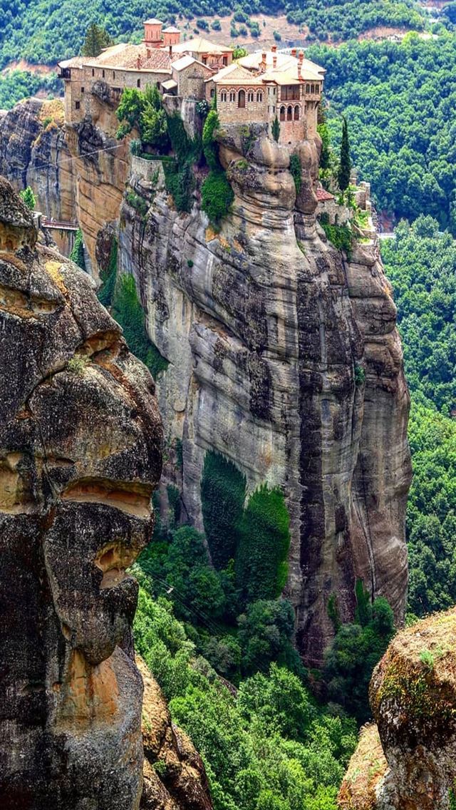 640x1136 Meteora Monasteries - greece iPhone Wallpaper