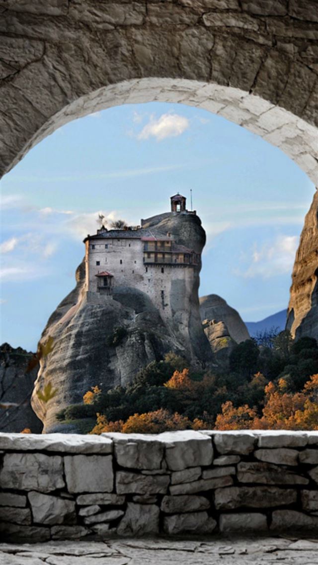 640x1136 Meteora Monasteries - greece iPhone Wallpaper