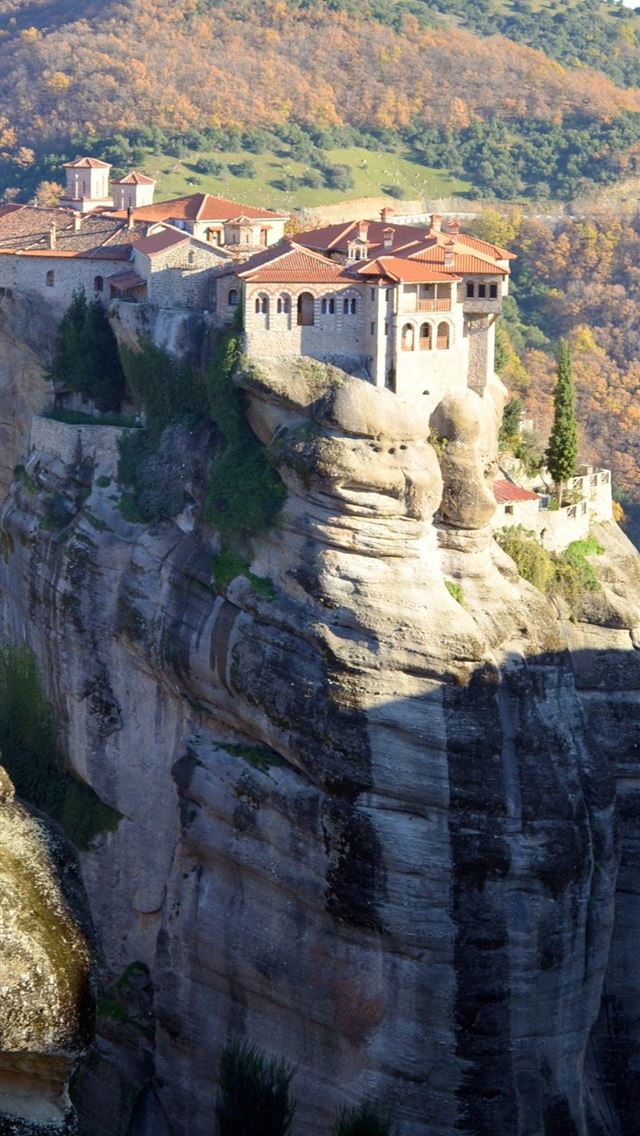 640x1136 Meteora Monasteries - greece iPhone Wallpaper