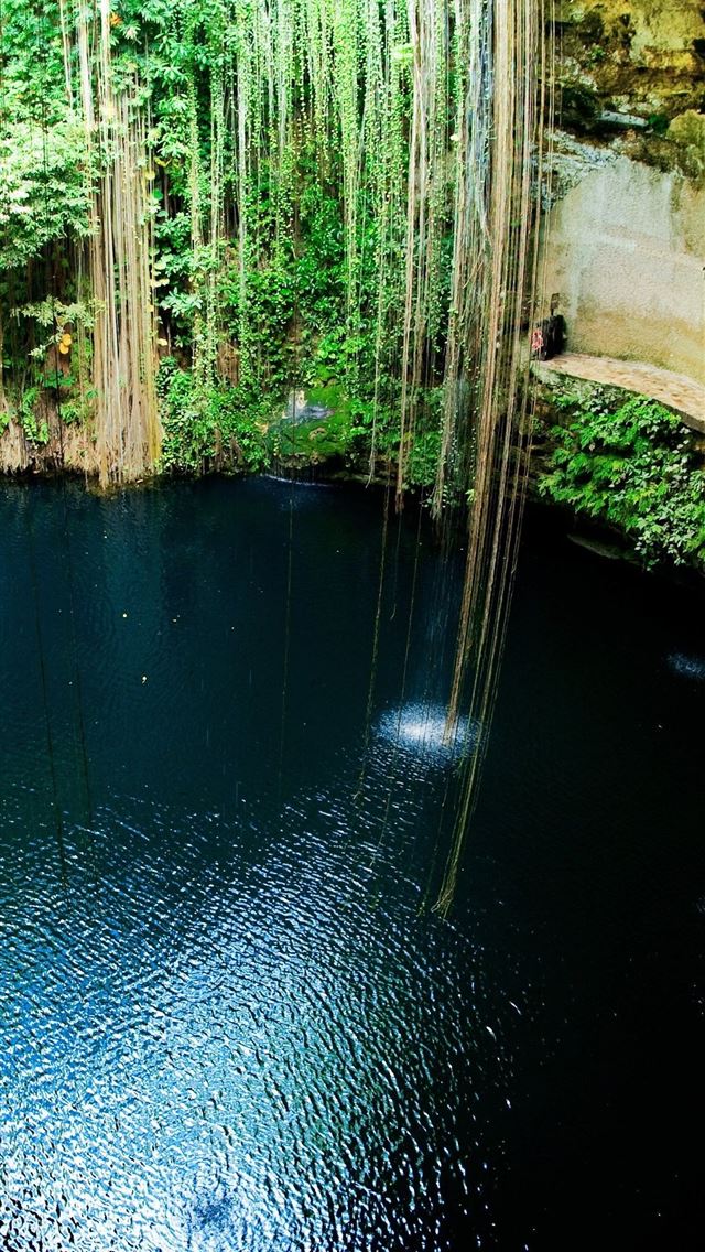 640x1136 Ik Kil Cenote - mexico iPhone Wallpaper