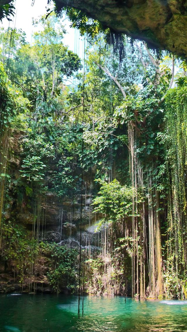 640x1136 Ik Kil Cenote - mexico iPhone Wallpaper