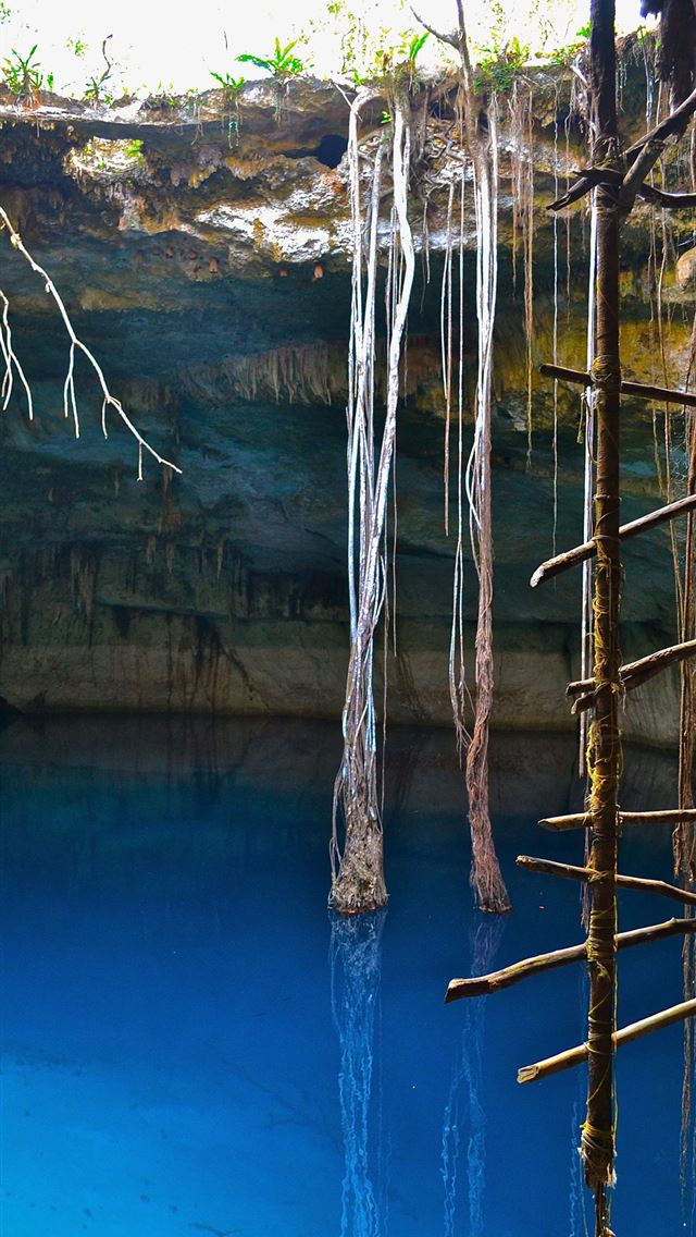 640x1136 Ik Kil Cenote - mexico iPhone Wallpaper
