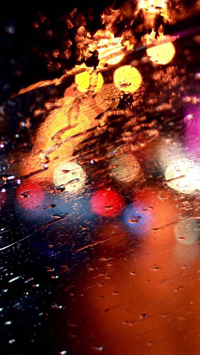 640x1136 Rainy Windshield - circle iPhone Wallpaper