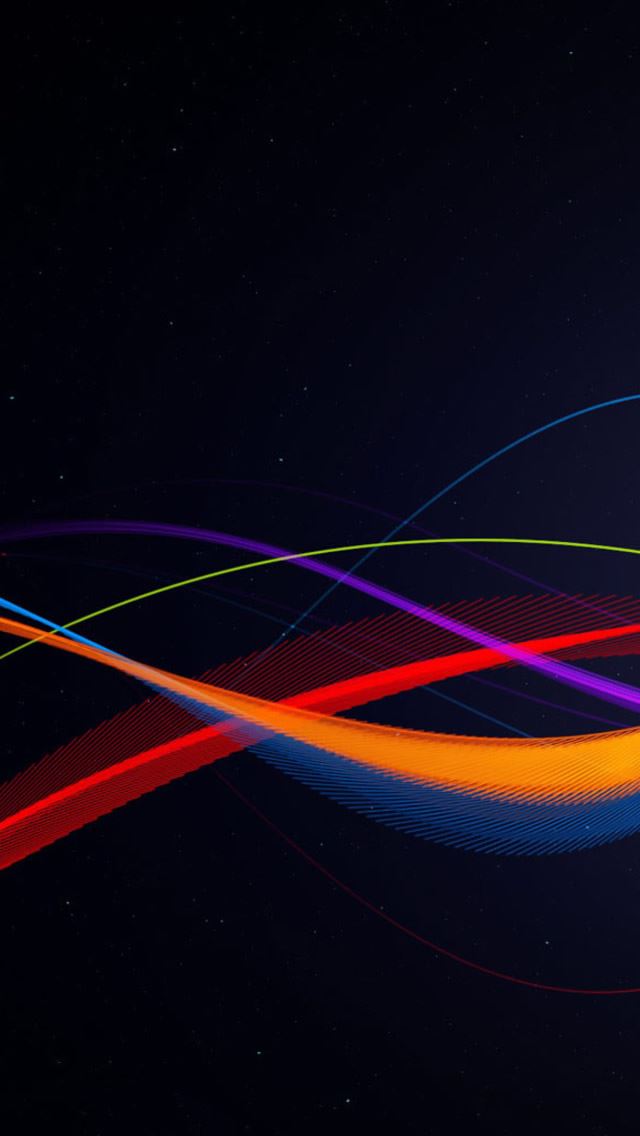 640x1136 Colorful Curves - line iPhone Wallpaper