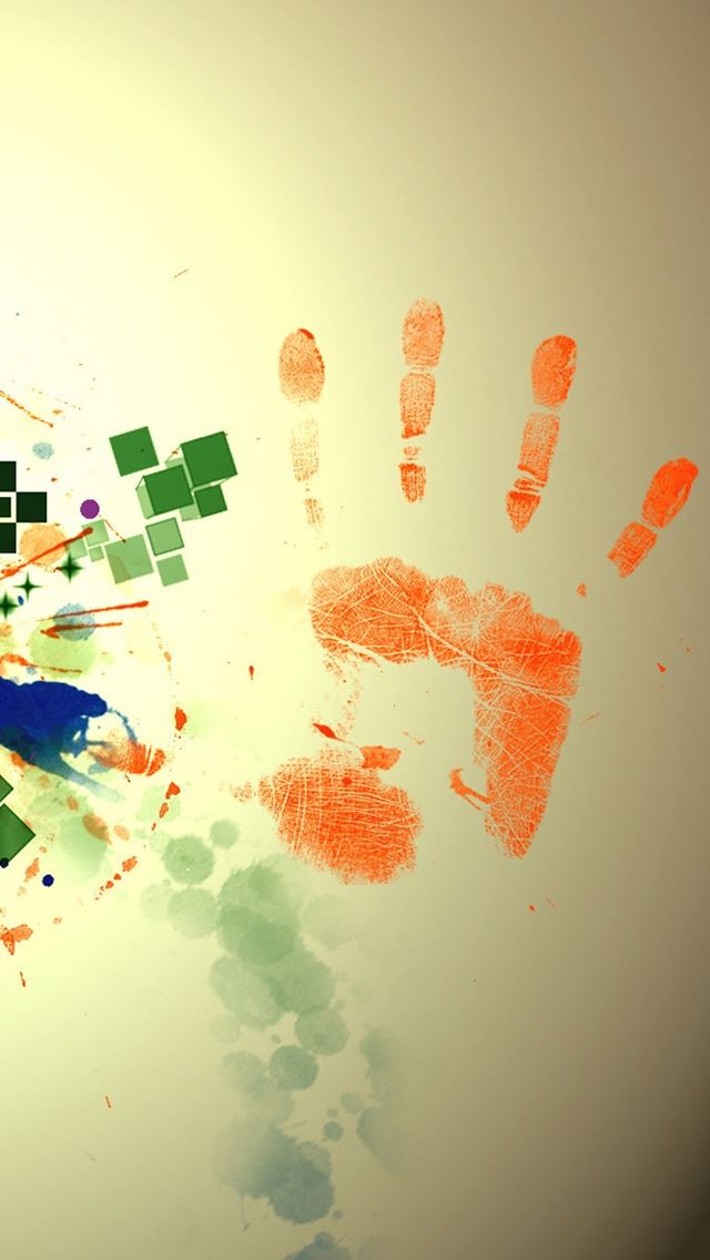 640x1136 Abstract Art Design - handprint iPhone Wallpaper