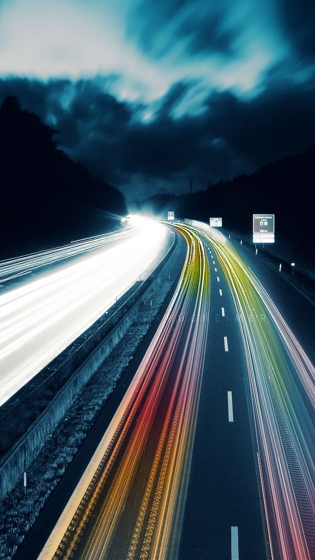640x1136 Rainbow Highway - rainbow iPhone Wallpaper