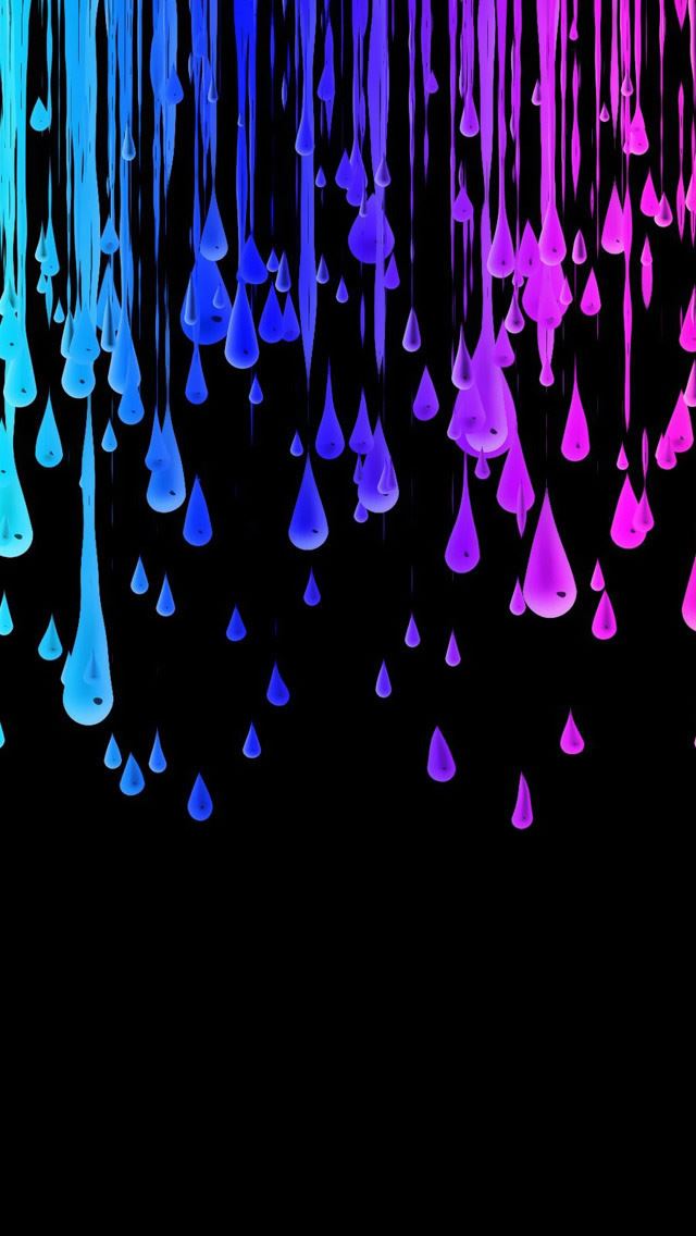 640x1136 Colored Drops - purple iPhone Wallpaper