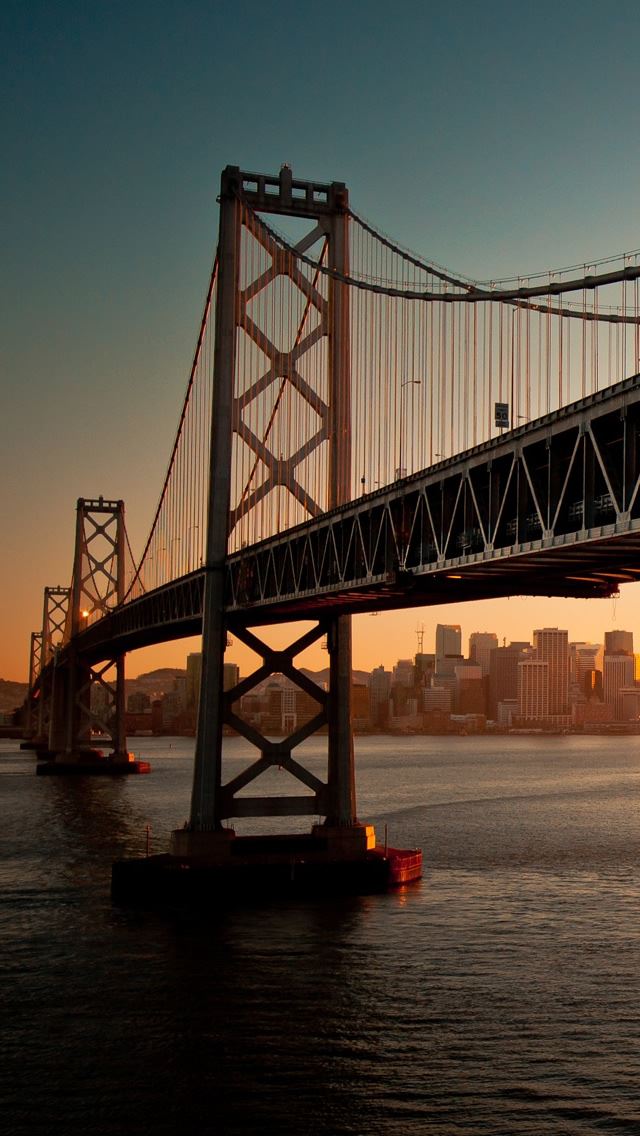640x1136 Downtown Bay Bridge Sa - bay iPhone Wallpaper