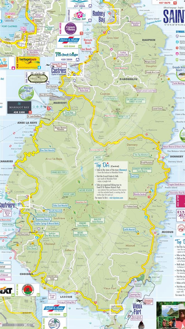 640x1136 Saint Lucia Map – ardusat org - saint lucia iPhone Wallpaper