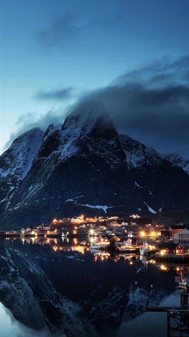 Norway Lofoten Mountains Evening Coast 5K HD  iPhone wallpaper 