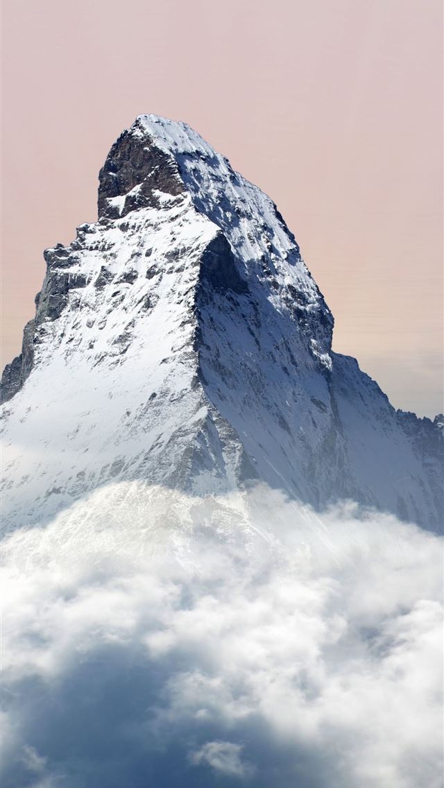 640x1136 Clouds mountains peak Matterhorn  - matterhorn iPhone Wallpaper