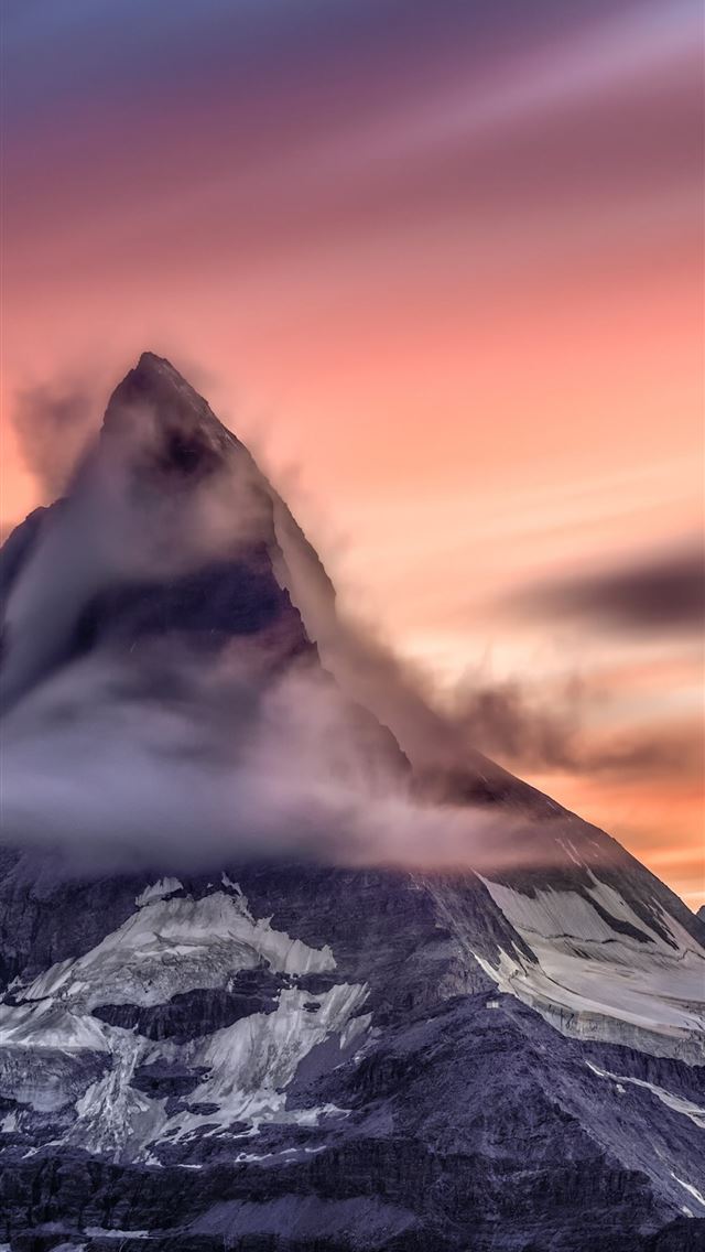640x1136 Switzerland Matterhorn Mountain Clouds - matterhorn iPhone Wallpaper
