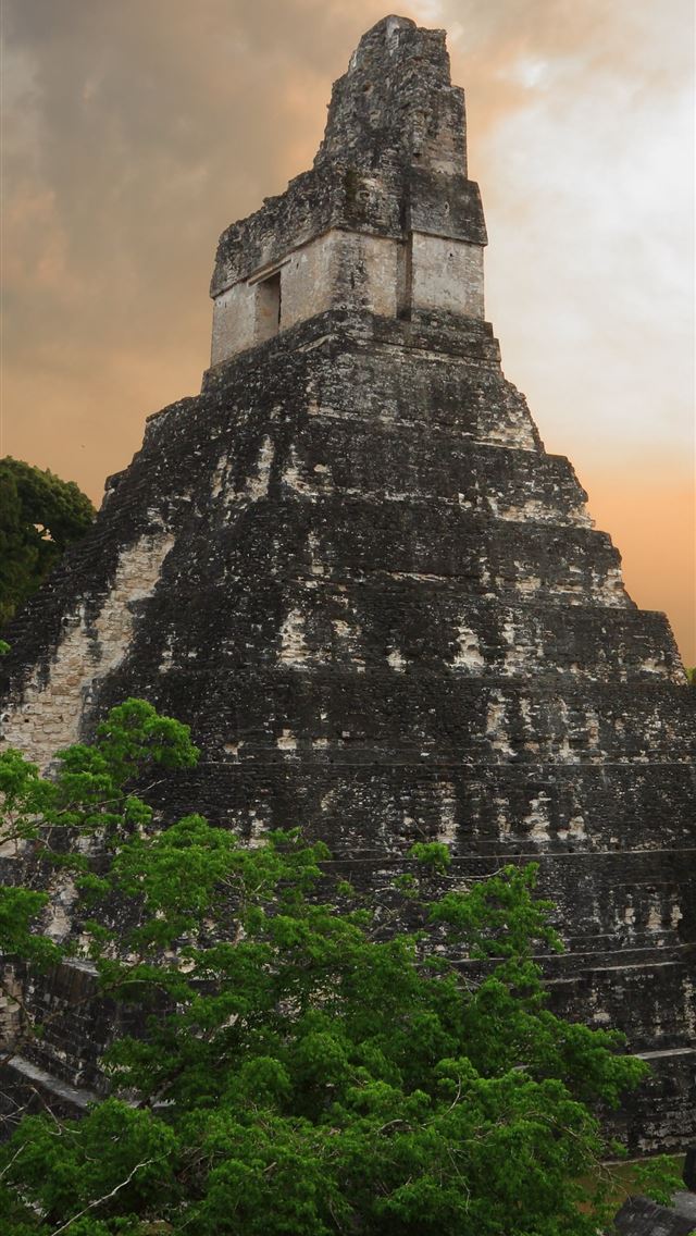640x1136 Tikal Guatemala Sunrise Sunset Times - 100 most beautiful places to visit iPhone Wallpaper