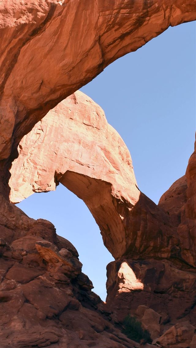 640x1136 Double Arch in Arches National Park My own picture... - 100 most beautiful places to visit iPhone Wallpaper