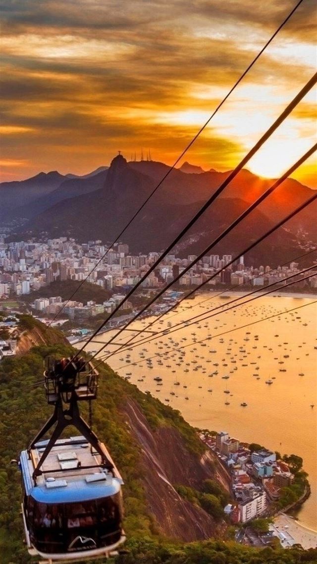 640x1136 Rio De Janeiro Brasil Sunset City View - rio de janeiro iPhone Wallpaper
