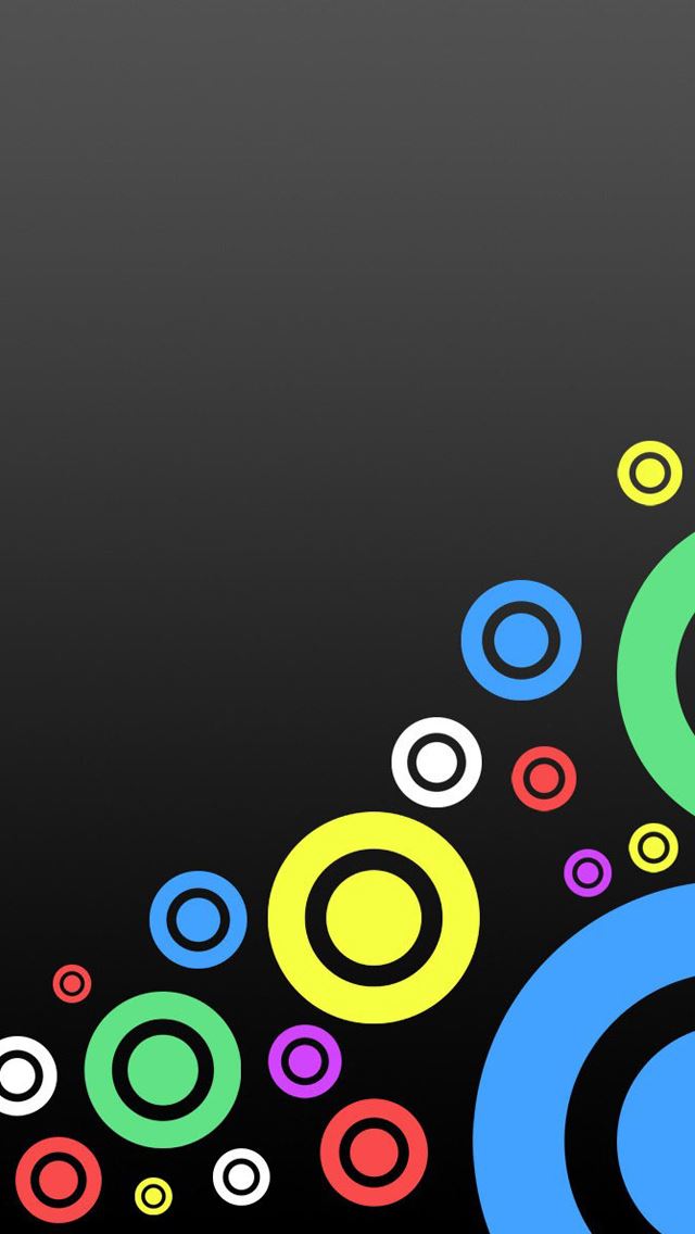 640x1136 Colorful Circles - ring iPhone Wallpaper