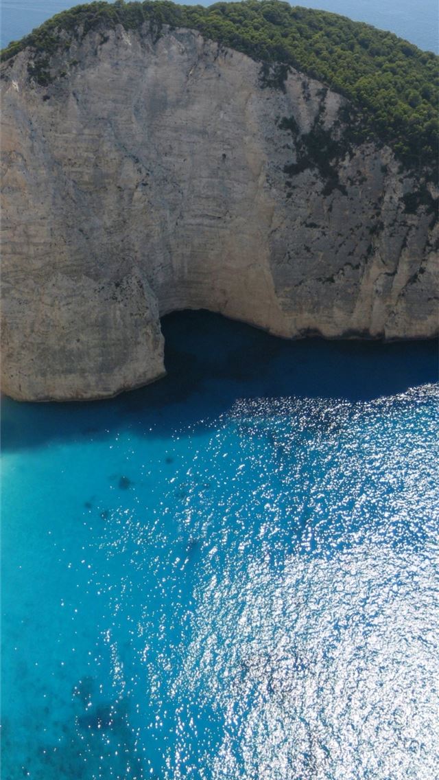 Blue Caves Zakynthos In Island Greece iPhone Wallpaper | Mobile Fun