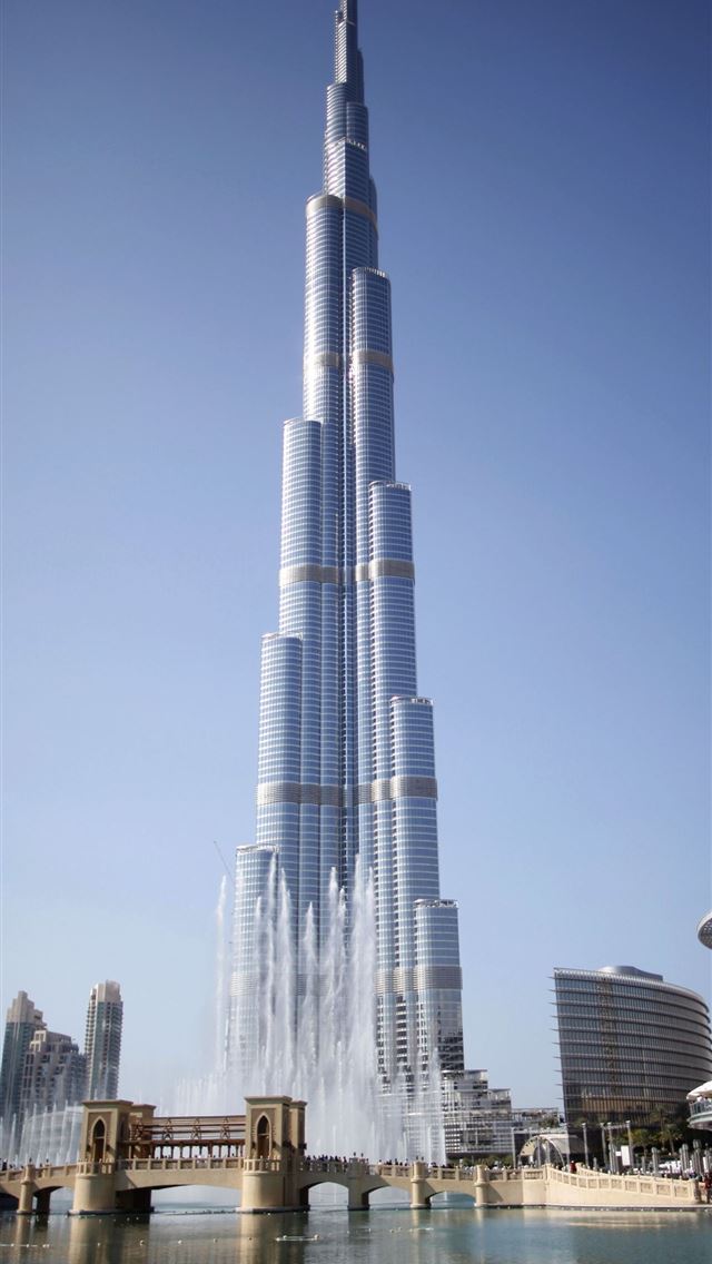 640x1136 Burj Khalifa 36 Burj Dubai HD - 100 most beautiful places to visit iPhone Wallpaper