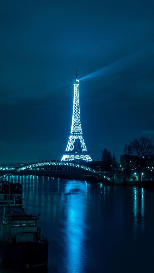 640x1136 Paris eiffel tower night city river bridge Android... - france iPhone Wallpaper