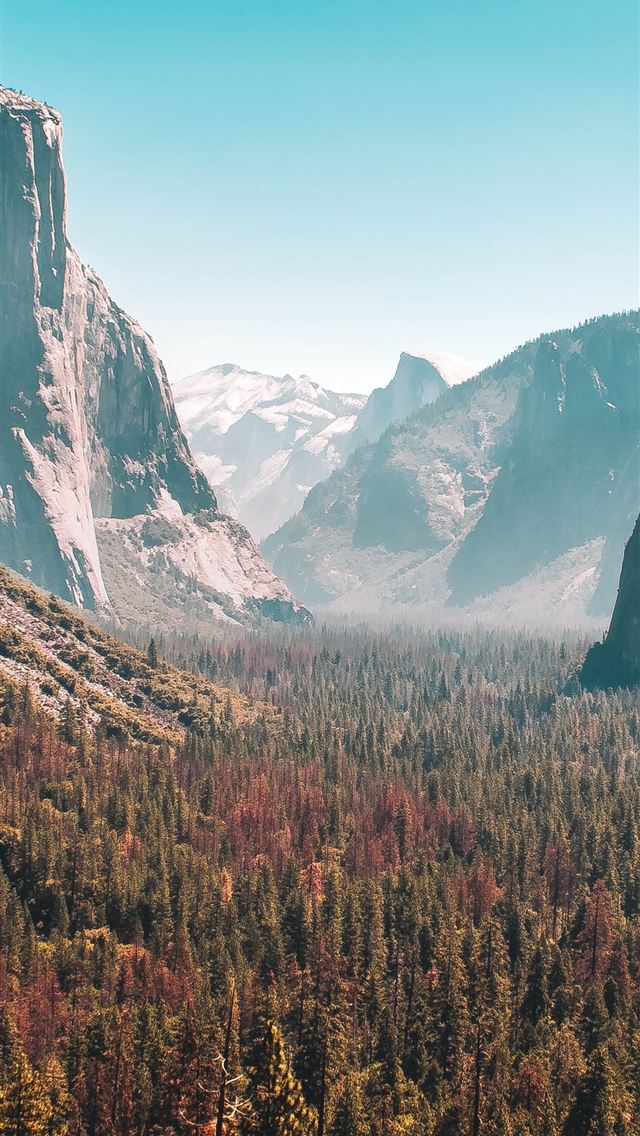 640x1136 Forest Mountain Yosemite Valley 5k Sony Xperia X X... - united states iPhone Wallpaper