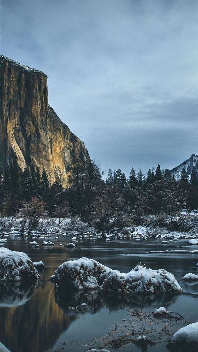 640x1136 National Park Yosemite Valley river mountains ston... - united states iPhone Wallpaper