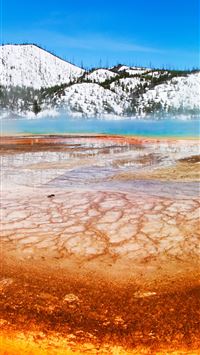 Grand Prismatic Yellowstone National Park mountain... wallpaper