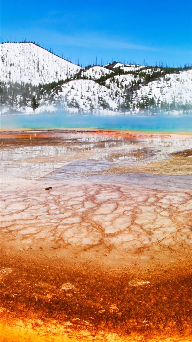 640x1136 Grand Prismatic Yellowstone National Park mountain... - yellowstone national park iPhone Wallpaper