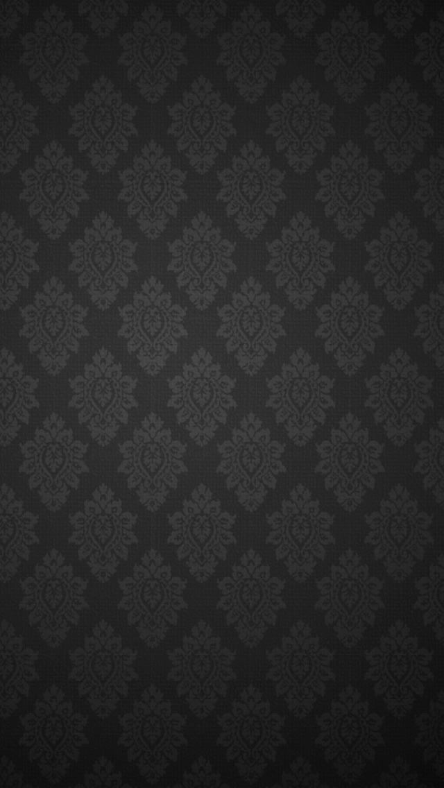 640x1136 Black Baroque Pattern - pattern iPhone Wallpaper