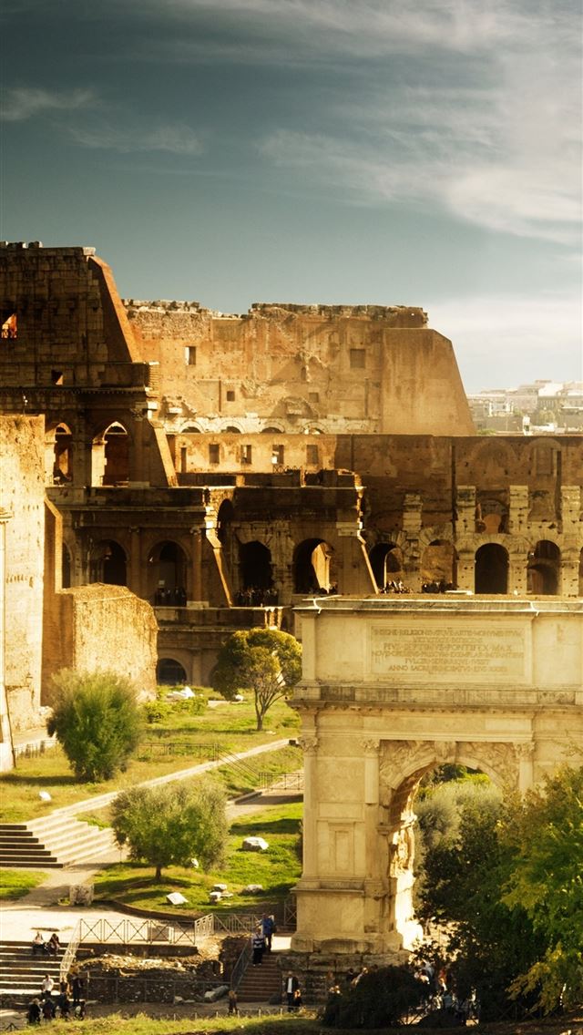 640x1136 Colosseum of Rome - italy iPhone Wallpaper
