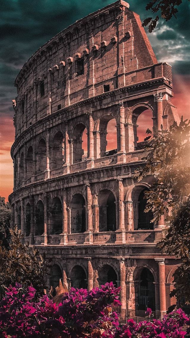 640x1136 Colosseum of Rome - italy iPhone Wallpaper