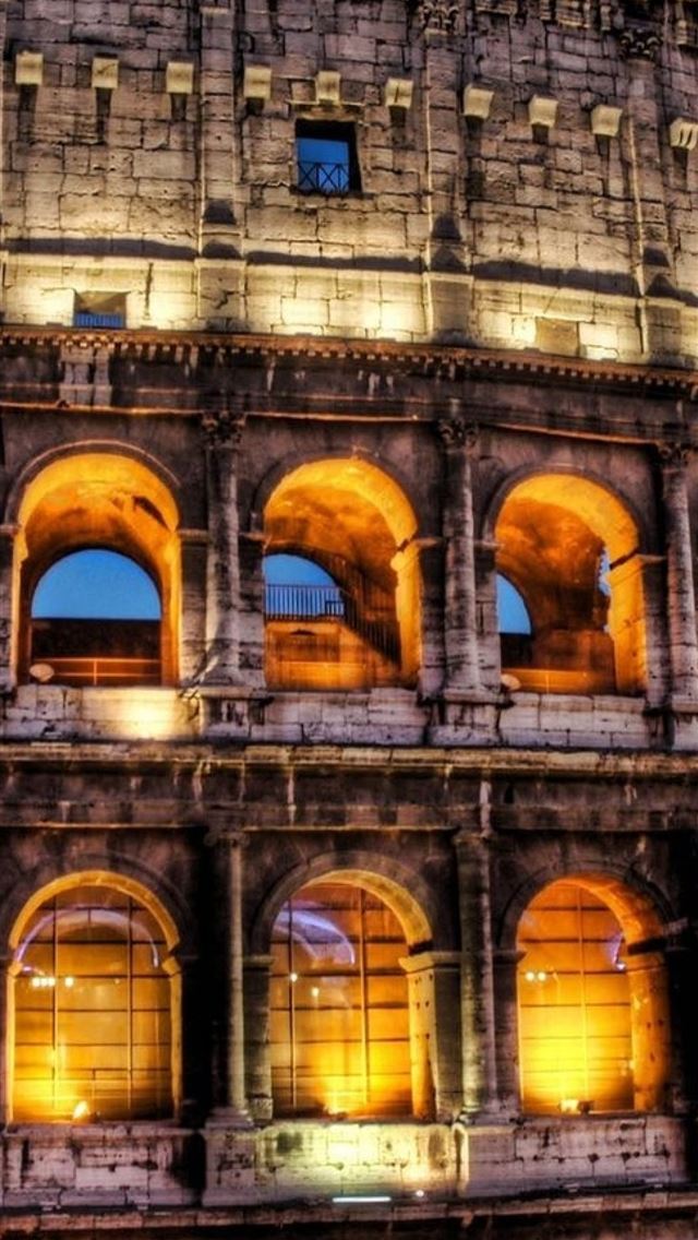 640x1136 Colosseum of Rome - italy iPhone Wallpaper