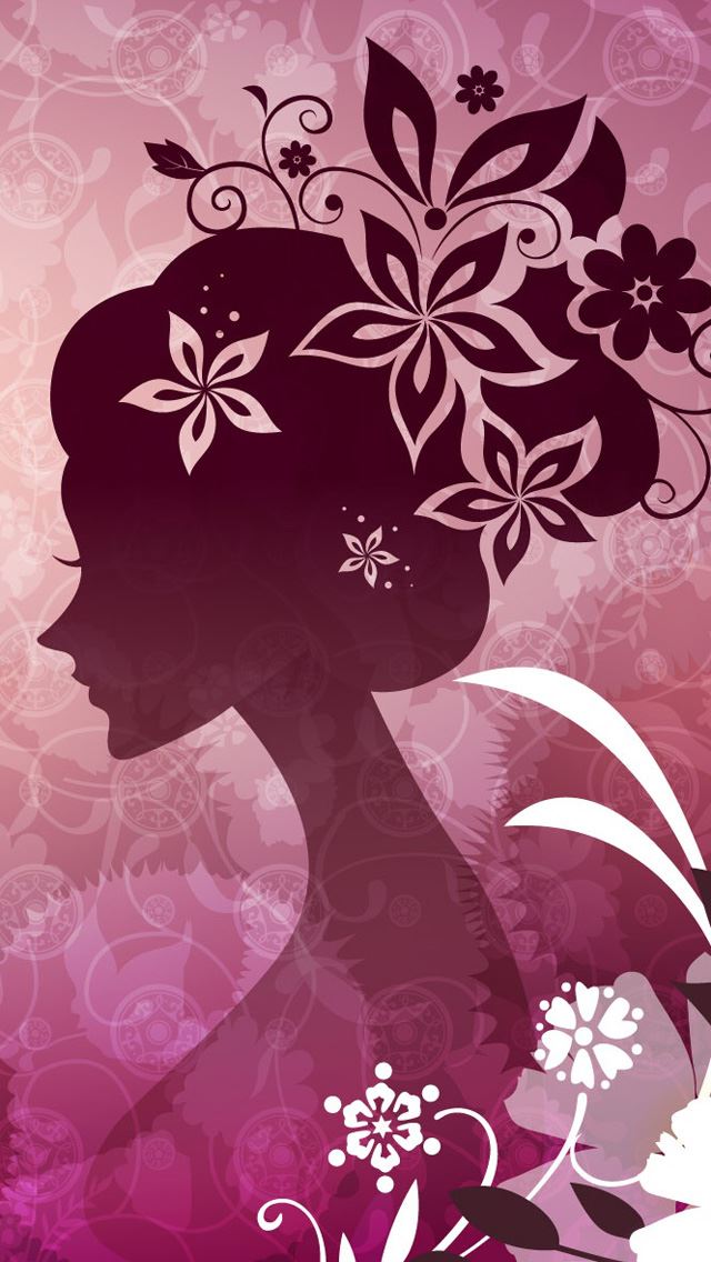 640x1136 Woman with Flowers  - woman iPhone Wallpaper