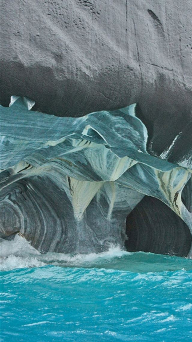 640x1136 marble caves chile chico chile caves Sony Xperia X... - patagonia iPhone Wallpaper