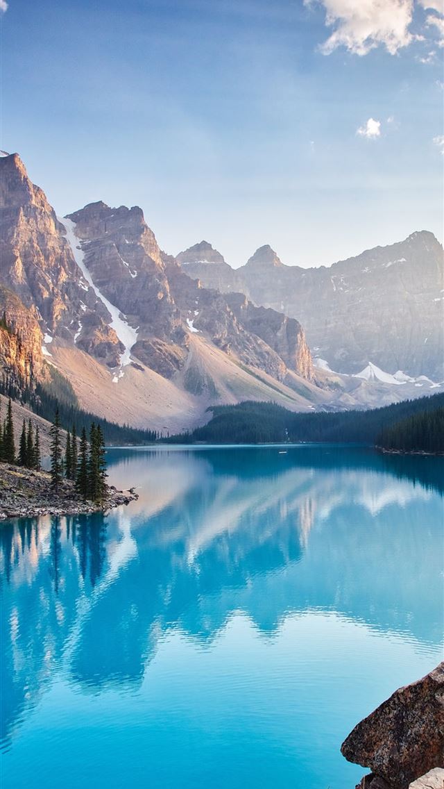 640x1136 Moraine Lake South Channel Sony Xperia X XZ Z5 Pre... - moraine lake iPhone Wallpaper
