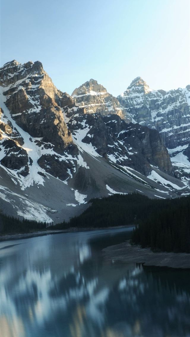 640x1136 Moraine Lake Canada Reflections 5k Sony Xperia X X... - moraine lake iPhone Wallpaper