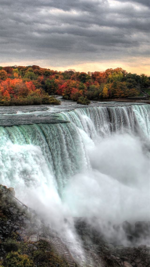 640x1136 Sunset At Niagara Falls 5k Samsung Galaxy Note 9 8... -  iPhone Wallpaper