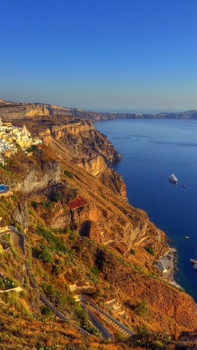 640x1136 greece santorini island Samsung Galaxy Note 9 8 S9... - santorini iPhone Wallpaper