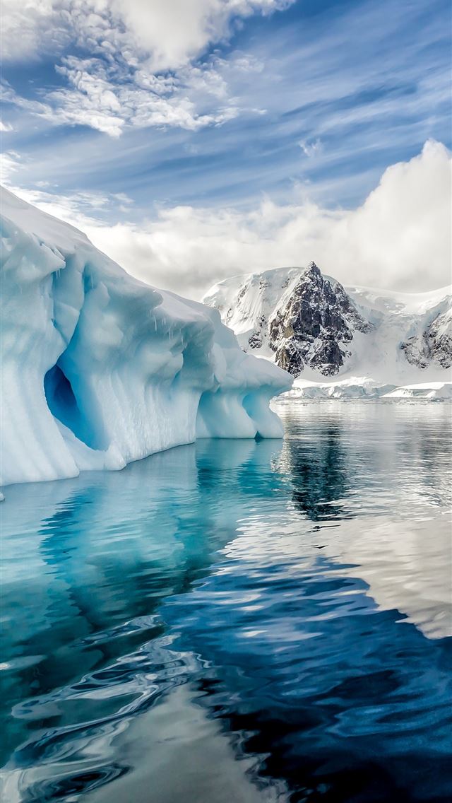 640x1136 Antarctica iceberg ocean 8k Nature - antarctica iPhone Wallpaper
