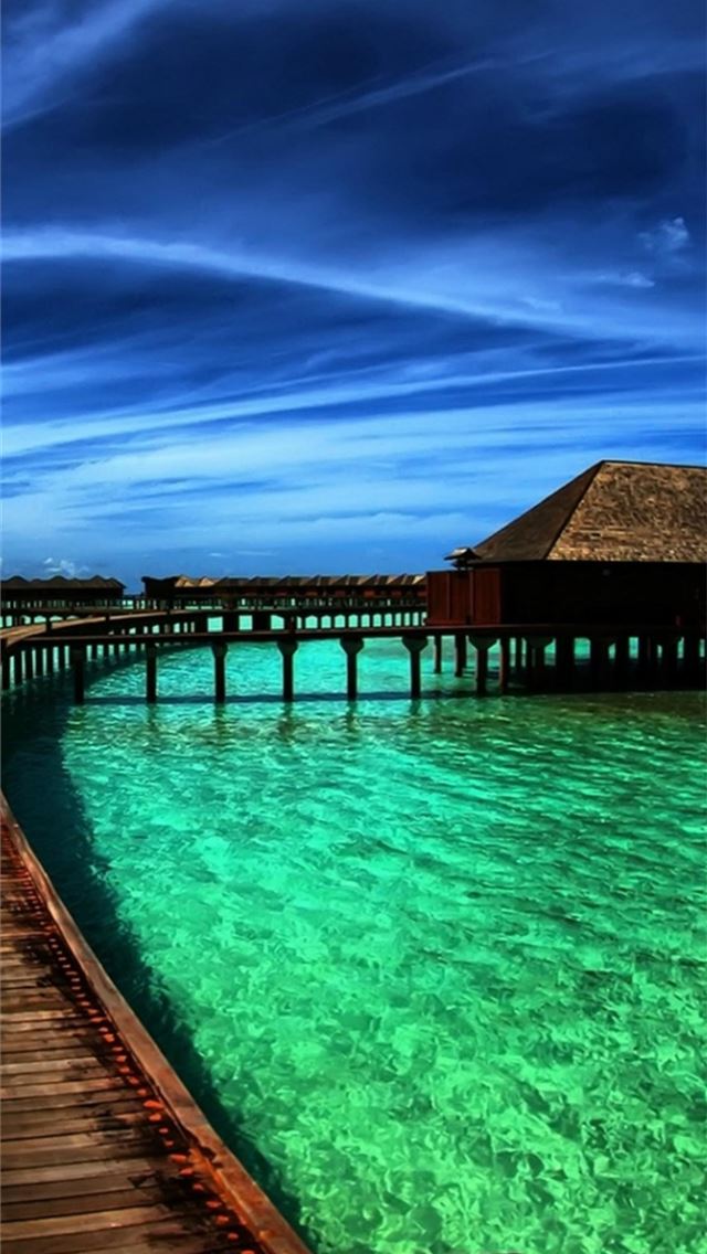 Nature Heaven Maldives Crystal Clear Sea Skyscape ... iPhone Wallpapers ...