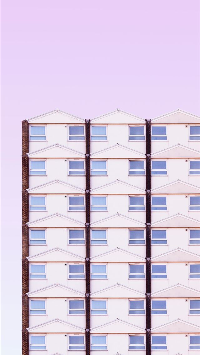 640x1136 white high rise building - gradient iPhone Wallpaper