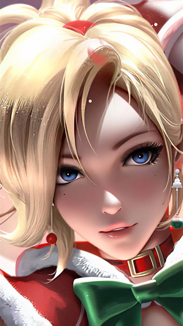 640x1136 mercy overwatch christmas - overwatch iPhone Wallpaper