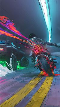 fast and furious bike chase wallpaper