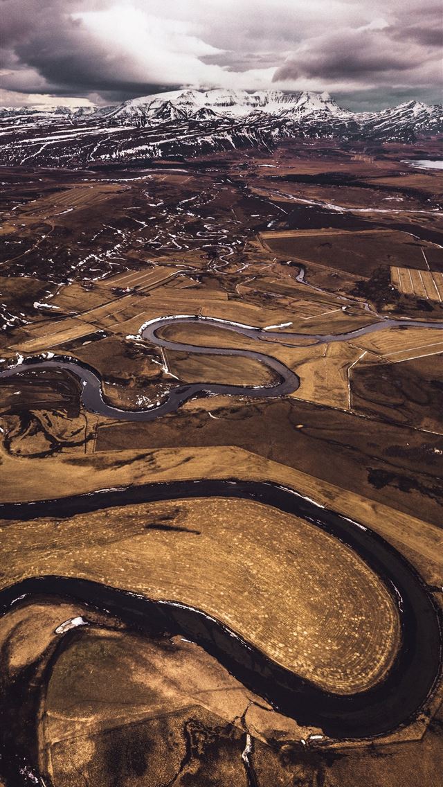 640x1136 aerial road photography - iceland iPhone Wallpaper