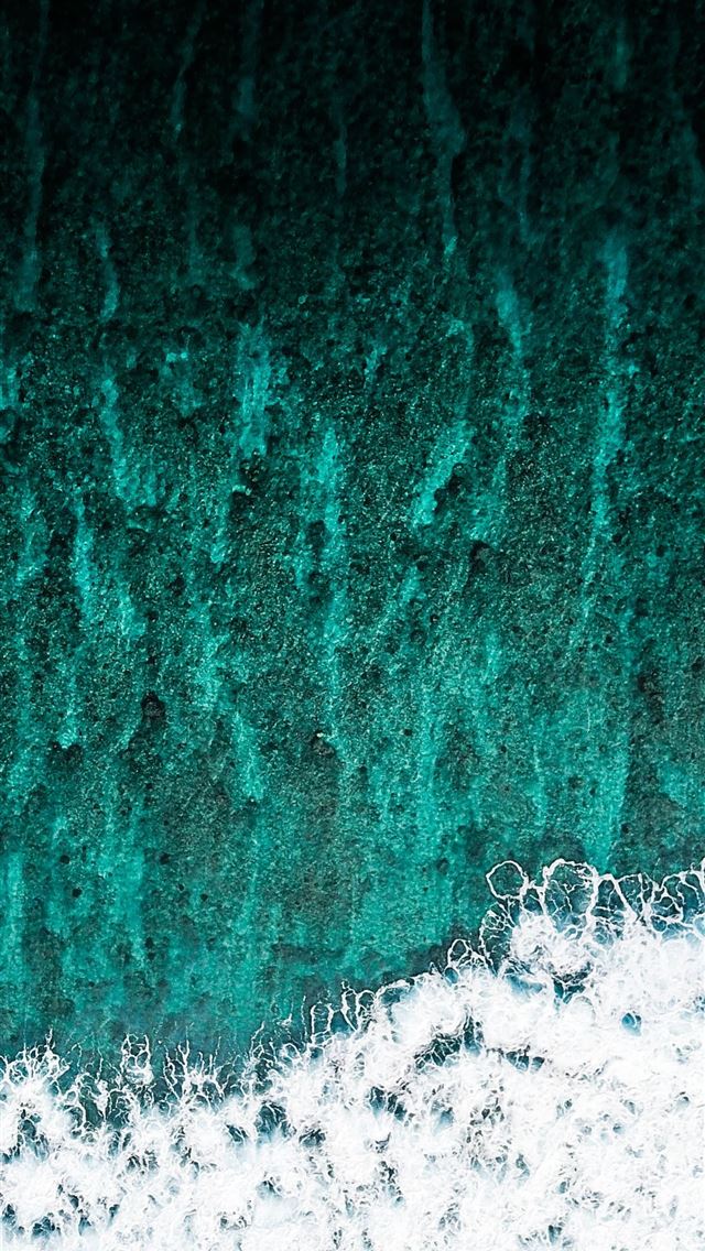 640x1136 aerial photography of ocean during daytime - teal iPhone Wallpaper