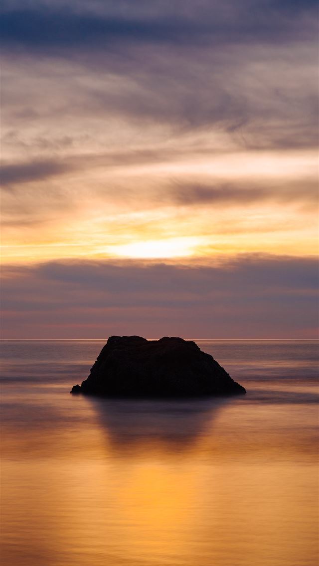 640x1136 silhouette of island - usa iPhone Wallpaper