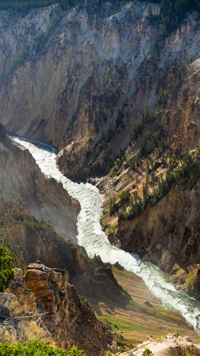 640x1136 aerial photography of flowing body of water betwee... - wyoming iPhone Wallpaper