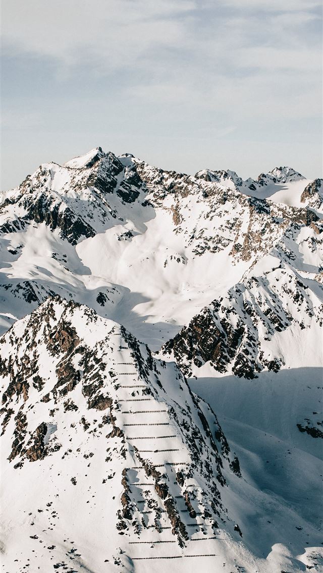 640x1136 snow covered mountain under cloudy sky during dayt... - austria iPhone Wallpaper
