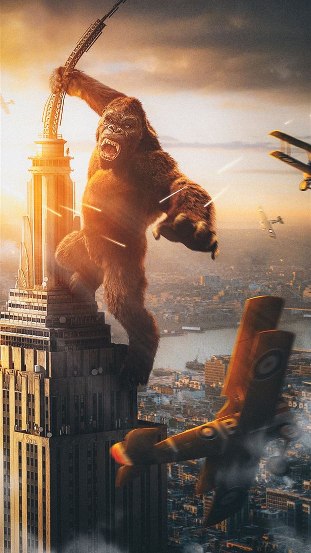 640x1136 king kong vs plane - king kong iPhone Wallpaper